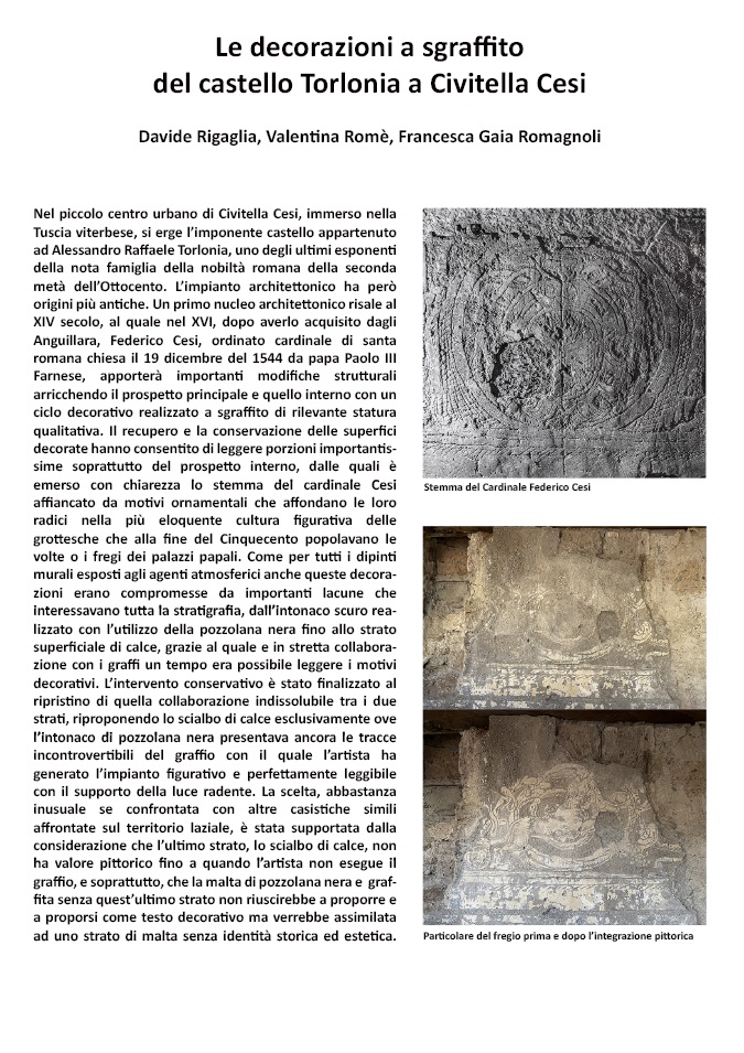 Rigaglia, Rom��, Romagnoli - Le decorazioni a sgraffito del castello Torlonia a Civitella Cesi